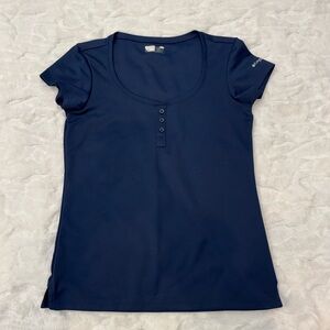 Columbia Women's Navy Blue Short Sleeve Top
